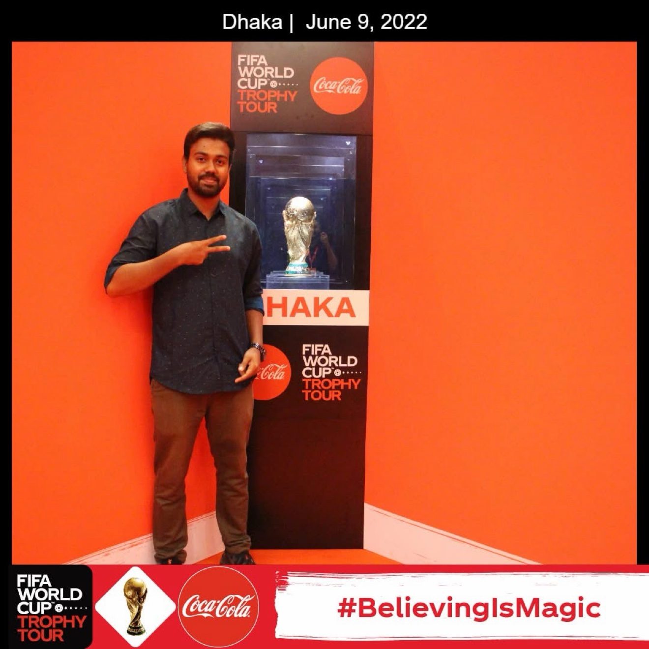 Toukir Islam at the FIFA World Cup Trophy Tour in Dhaka, 2022