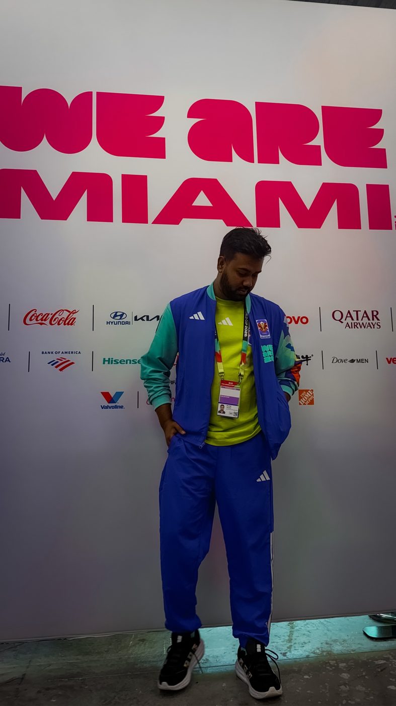 Toukir Islam as a FIFA World Cup 2026 volunteer in Miami