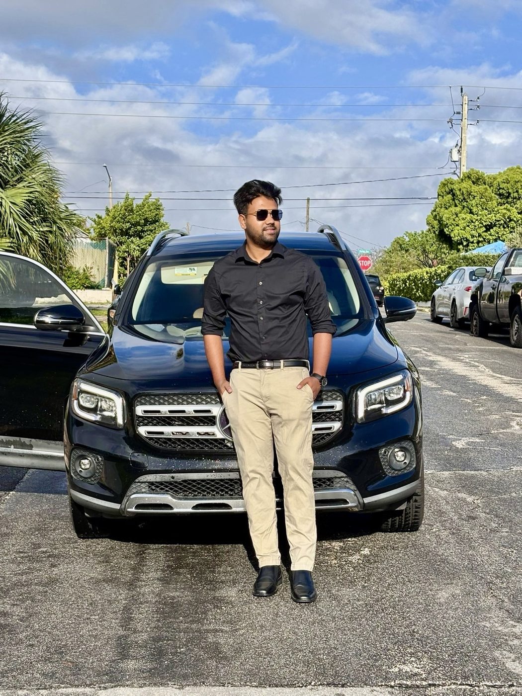 Toukir Islam with a Mercedes-Benz in Florida