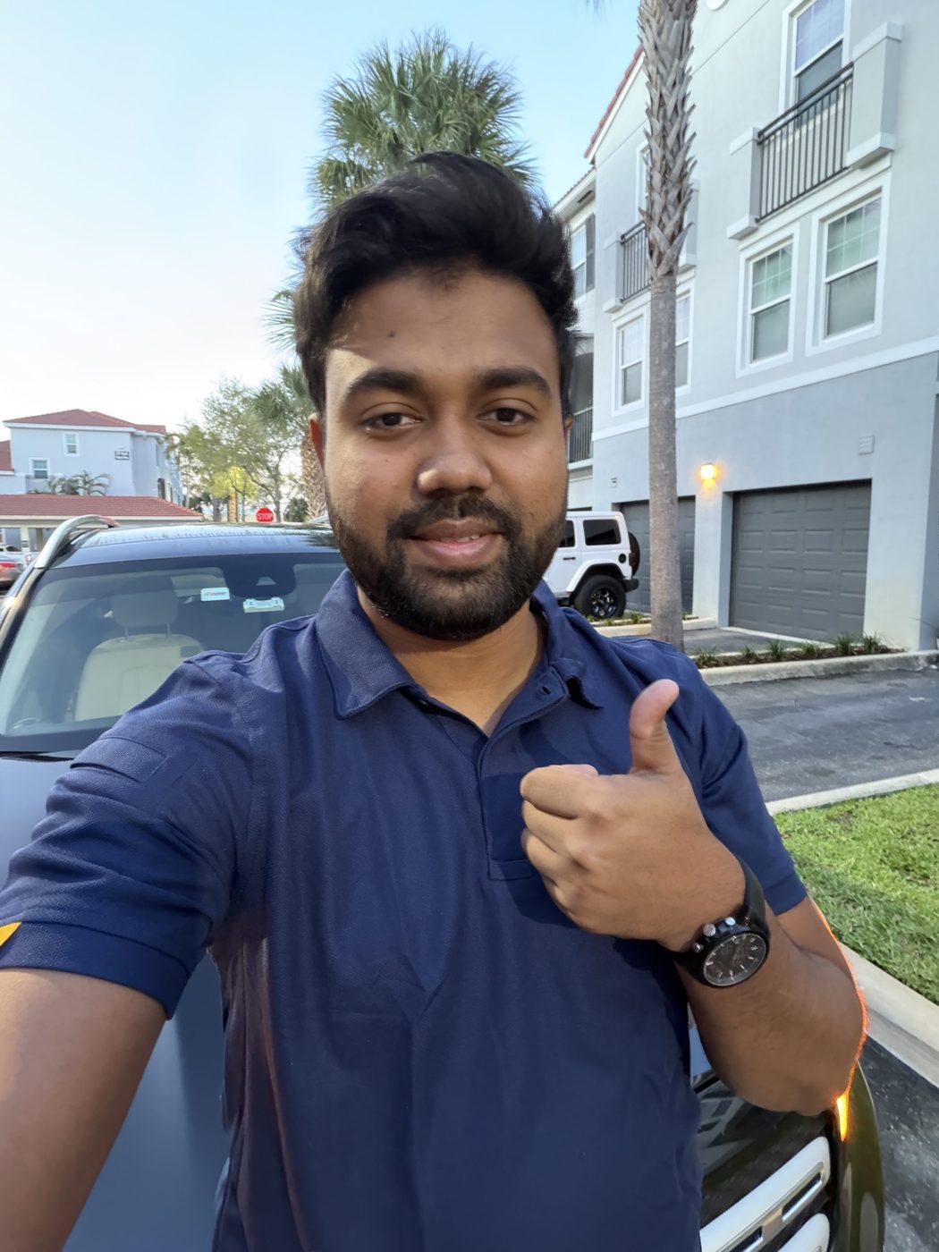 Toukir Islam in a navy polo in Florida